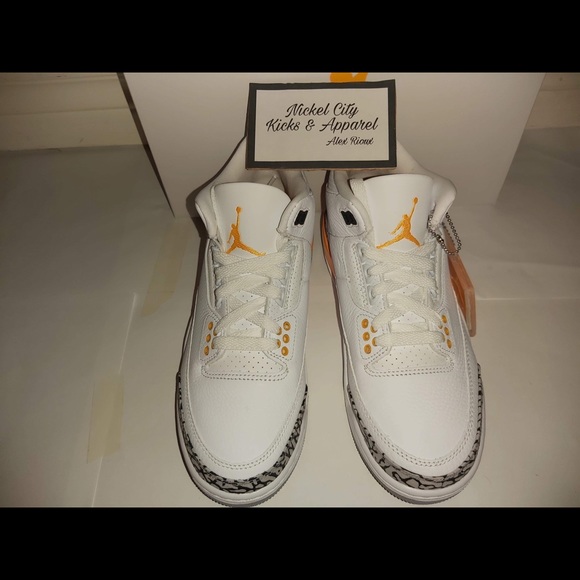 NEW! Air Jordan 3 retro laser orange w - Picture 4 of 7